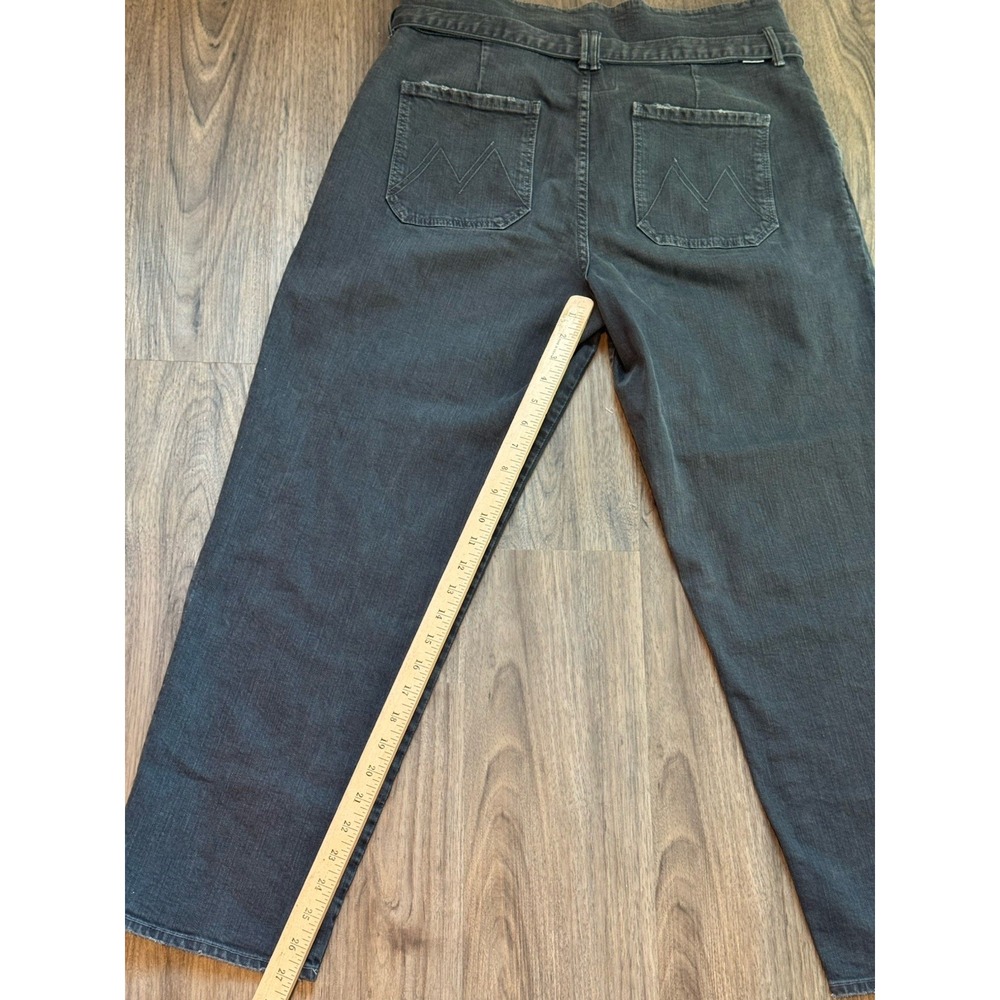 Mother Superior Denim Greaser Paperbag Pleat Jeans 30 Faded Black High Rise - Picture 13 of 15